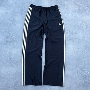 Adidas Y2K Style Black Lightweight Wide Leg Tear Away Cream White Track Pants